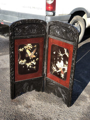 Antique Japanese Folding Fire Screen