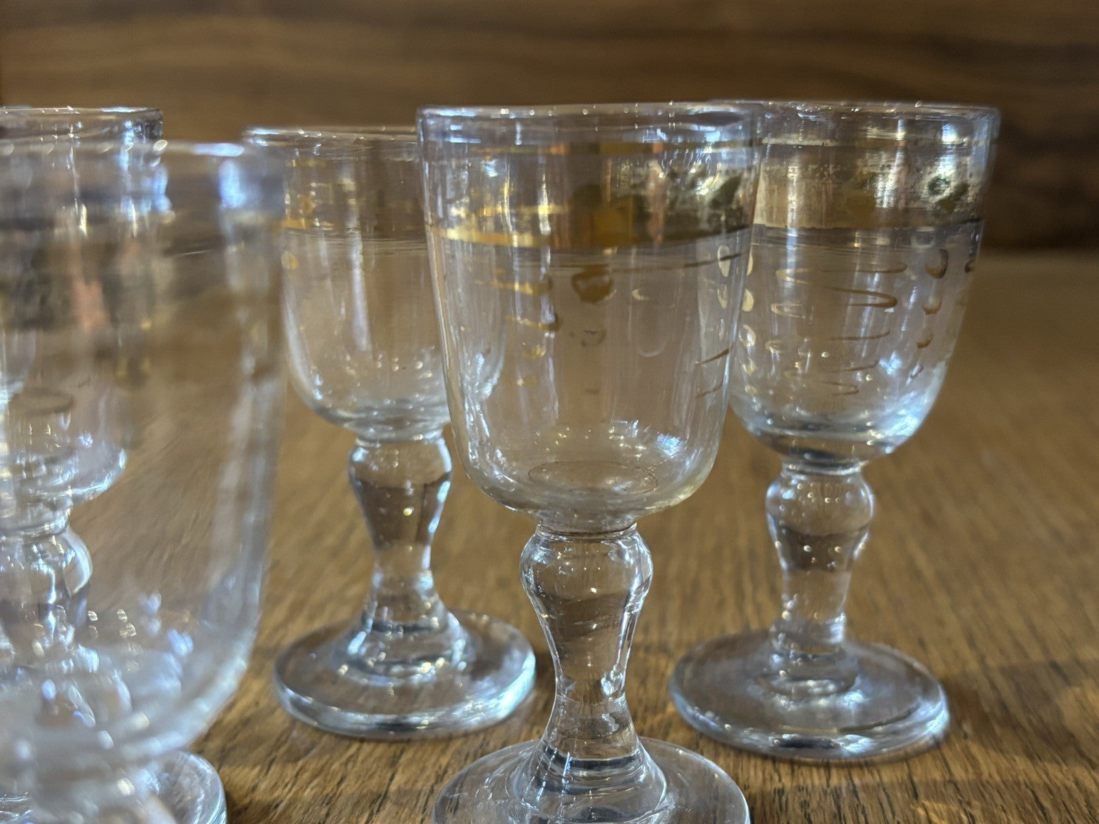 Antique Set Of 6 Liqueur Glasses