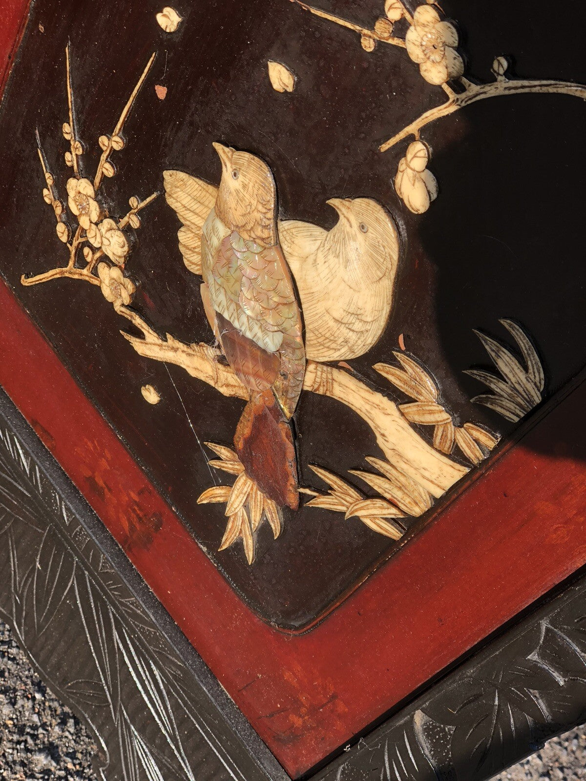 Antique Japanese Folding Fire Screen