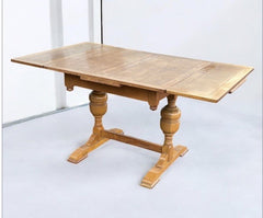 1930's Extending Light Oak Draw Leaf Table & 4 Chairs