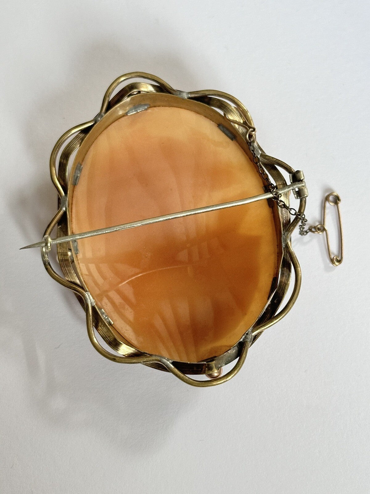 Antique Large Pinchbeck Shell Cameo Of Diana