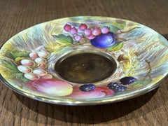 Aynsley Gold Orchard Fruit Cup & Saucer Signed D Jones Bone China
