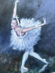 Ballerina. Dancer. Large  Oil On Canvas Signed Morris.