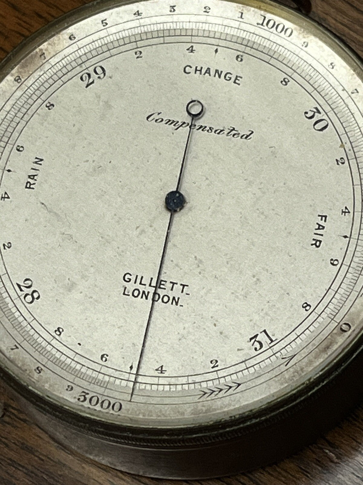 Antique Pocket Barometer By Gillett Of London