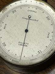 Antique Pocket Barometer By Gillett Of London