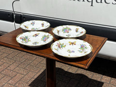4 Herend Queen Victoria Large Soup Bowls