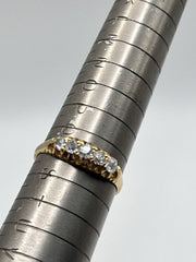 Antique 18ct Gold 5 Old Cut Diamond Ring