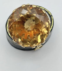 Antique French 18ct Gold Citrine Statement Ring 21.25g