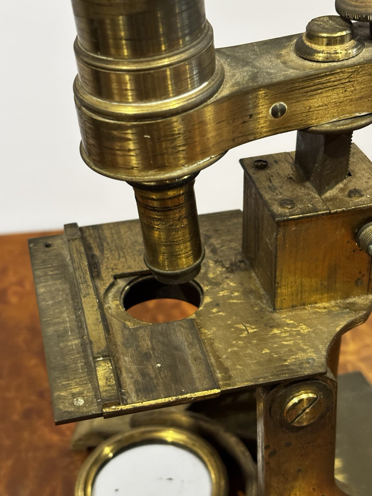 Antique Brass Monocular Microscope