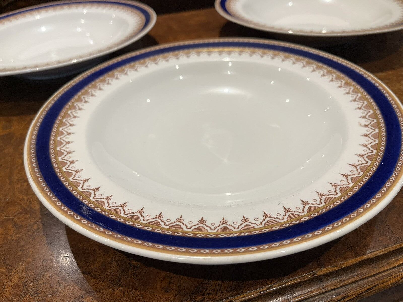 3 Royal Worcester Vitreous Antique Soups Bowls