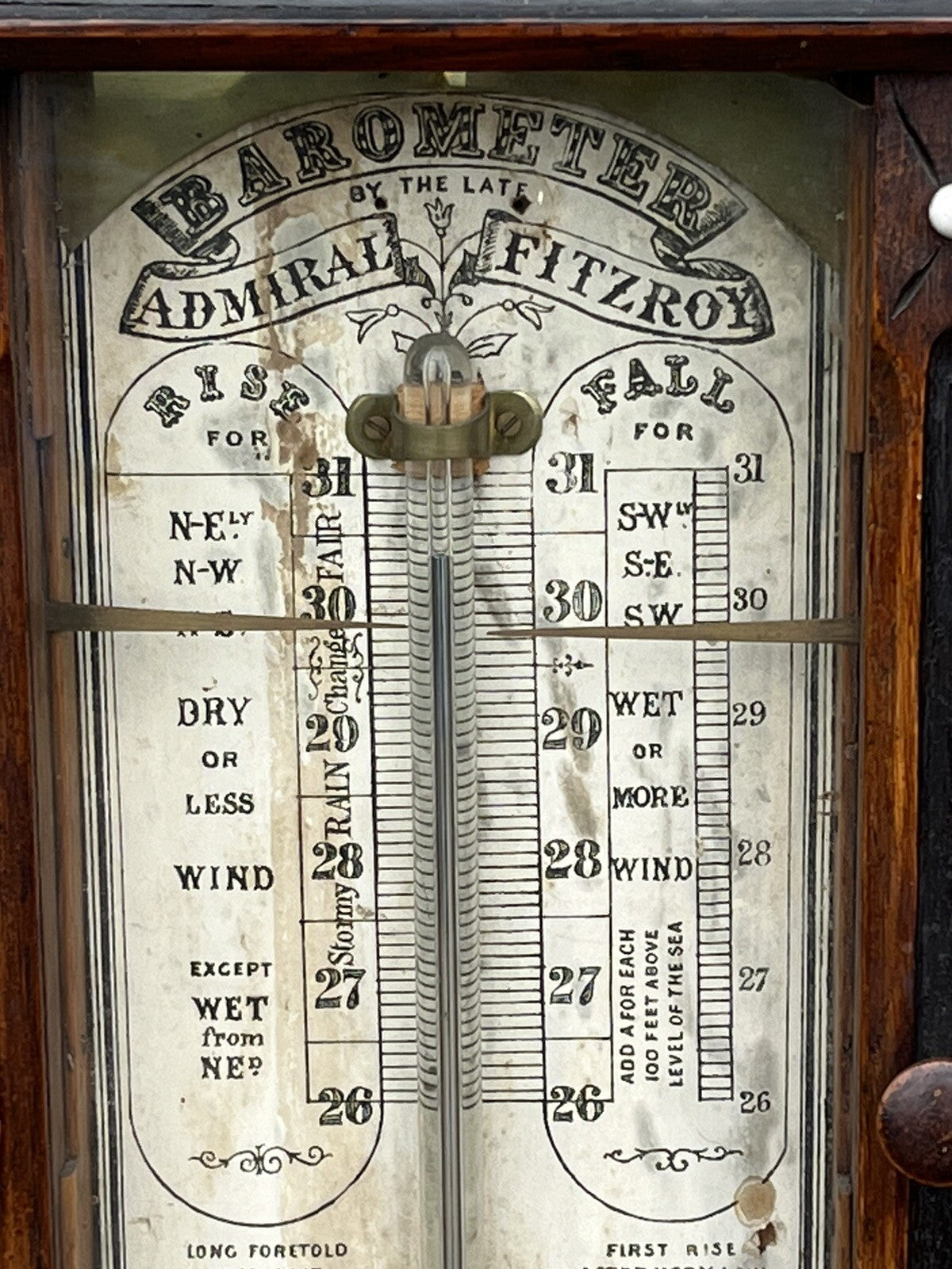 Antique Admiral Fitzroy Barometer