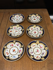 6 Antique Rare Machin Highly Decorated Gilt Painted Plates