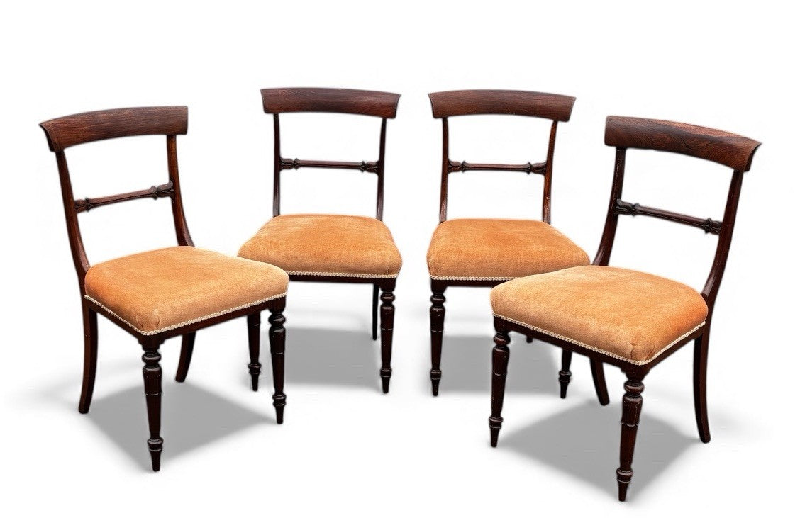 Antique Mahogany Dining Table & 4 Chairs