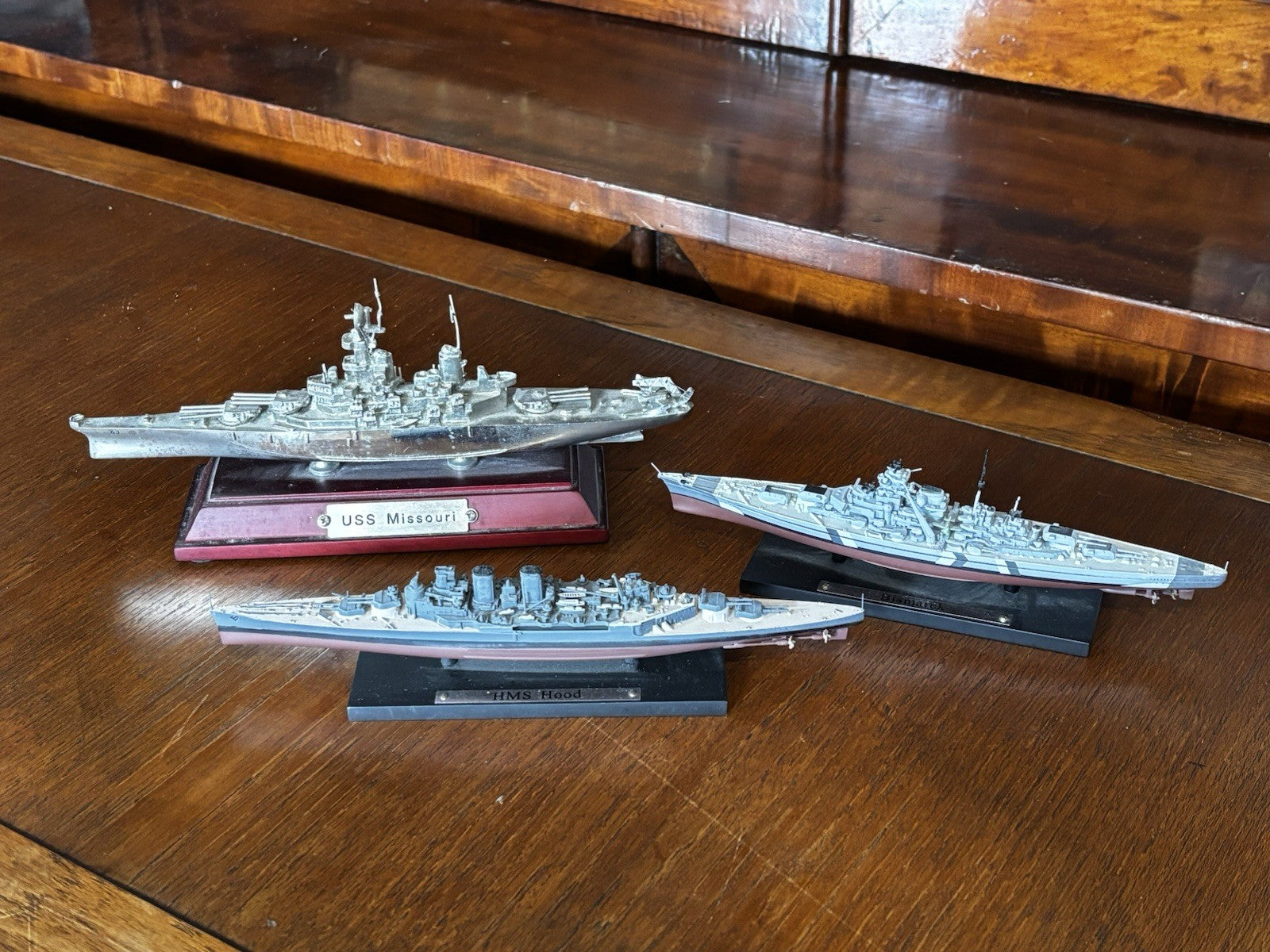 3 Battleships:- HMS Hood, USS Missouri & The Bismark