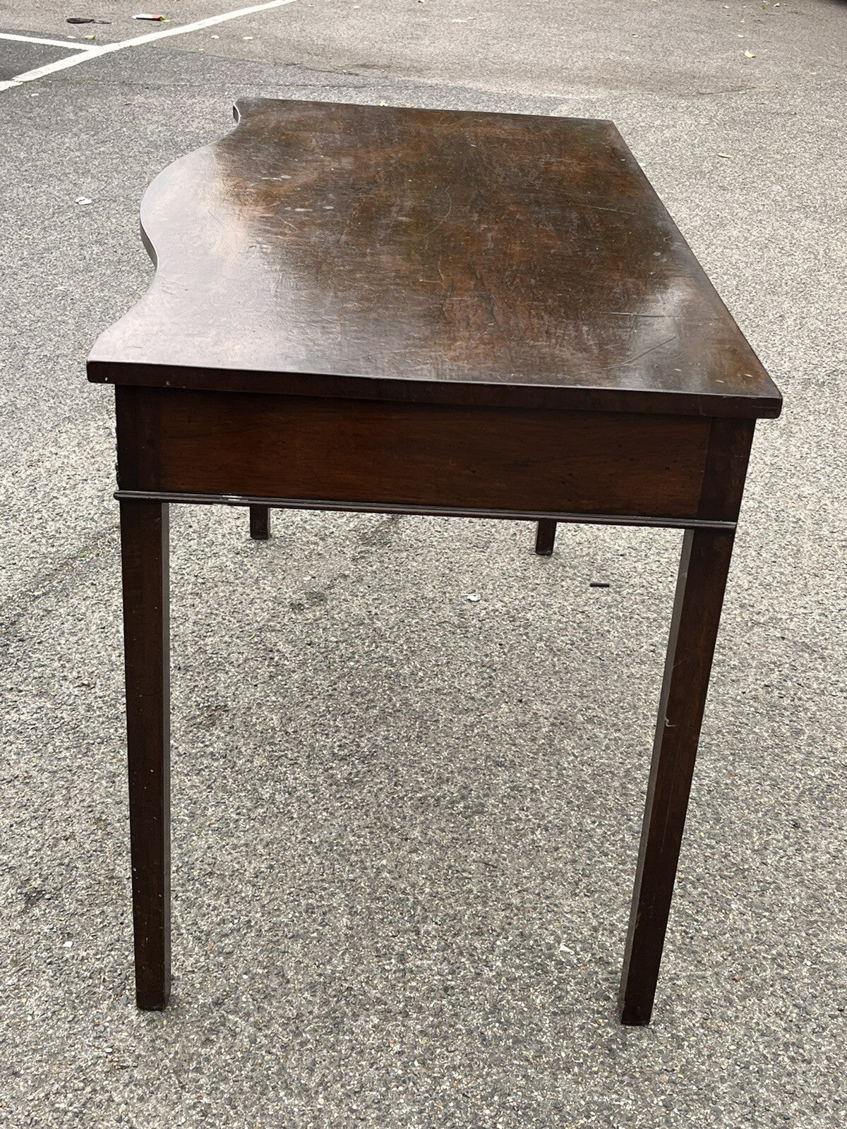 Adams Style Antique Mahogany Console Hall Table, Server. With Central Drawer.