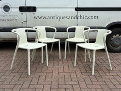 4 White Air Armchair Designer Chairs By Magis, Designed By Jasper Morrison