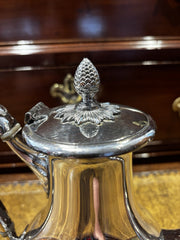 Antique James Dixon & Sons Sheffield Silver Plate Coffee Pot