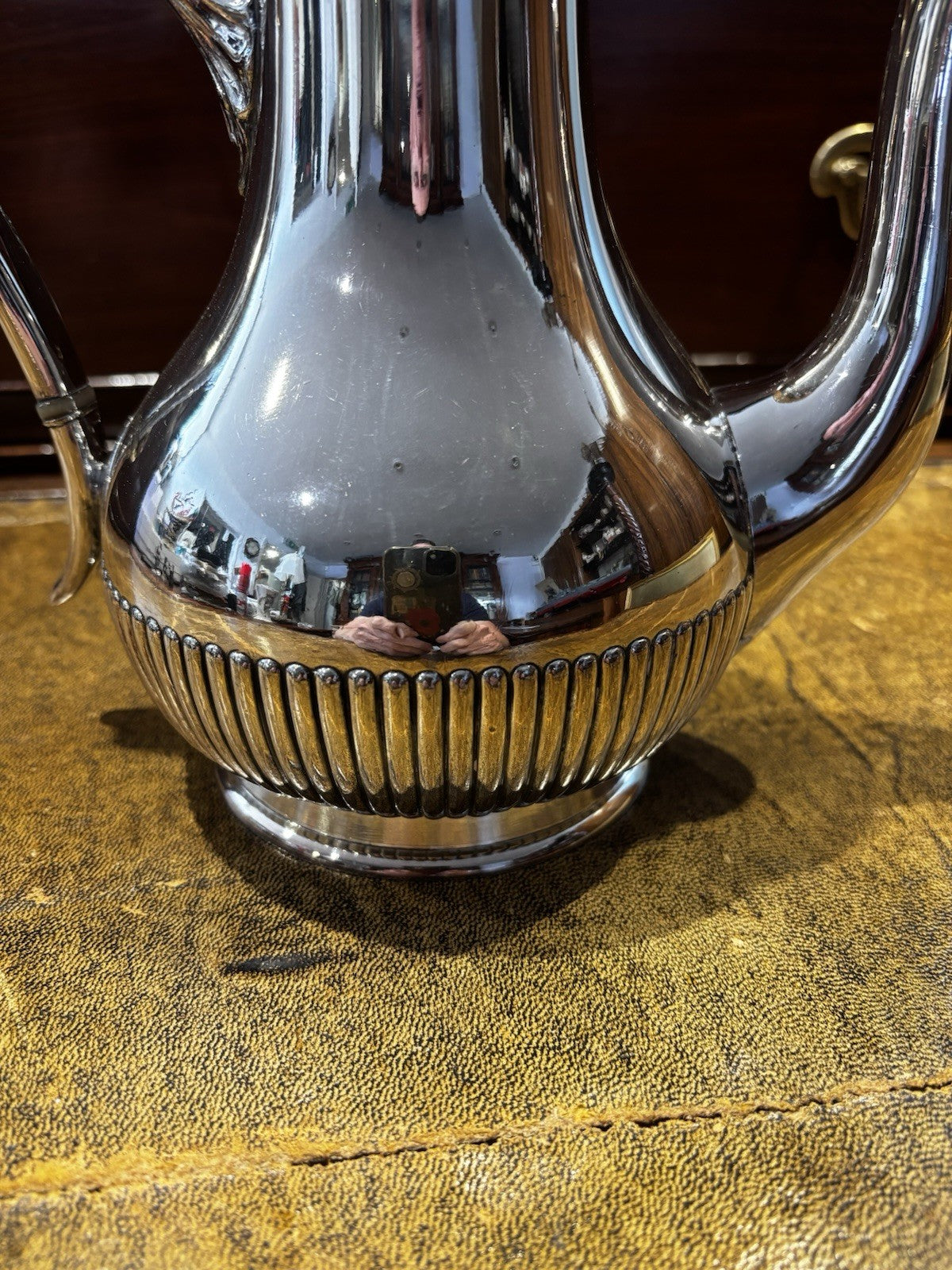 Antique James Dixon & Sons Sheffield Silver Plate Coffee Pot