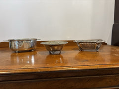 3 Silver Plate Serving Dishes.