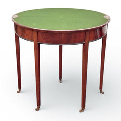 Antique Mahogany Games /  Console Table With Fold Over Lid And Compartment