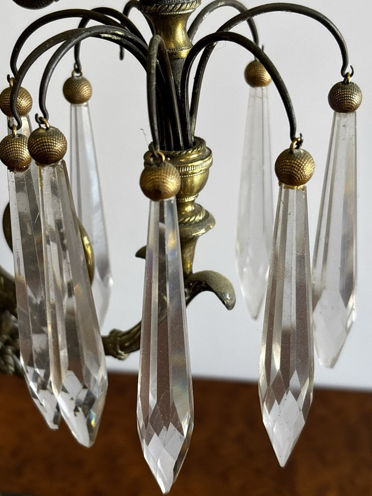 19th Century Gilt Bronze And Gold Gilt Candelabra, Decorated With Birds