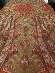 Antique Paisley Textile Table Cloth, Shawl, Table Runner. V Large :- 330x158 Cms