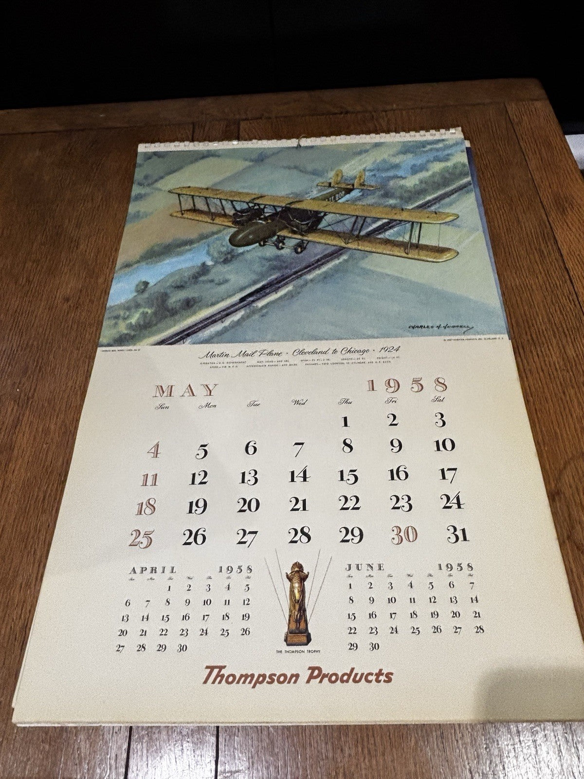 1958 Large Thomson Products Inc Pioneer Mail Wings 66 X 42 Cms