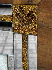 Art Deco Walnut And Glass Fire Screen