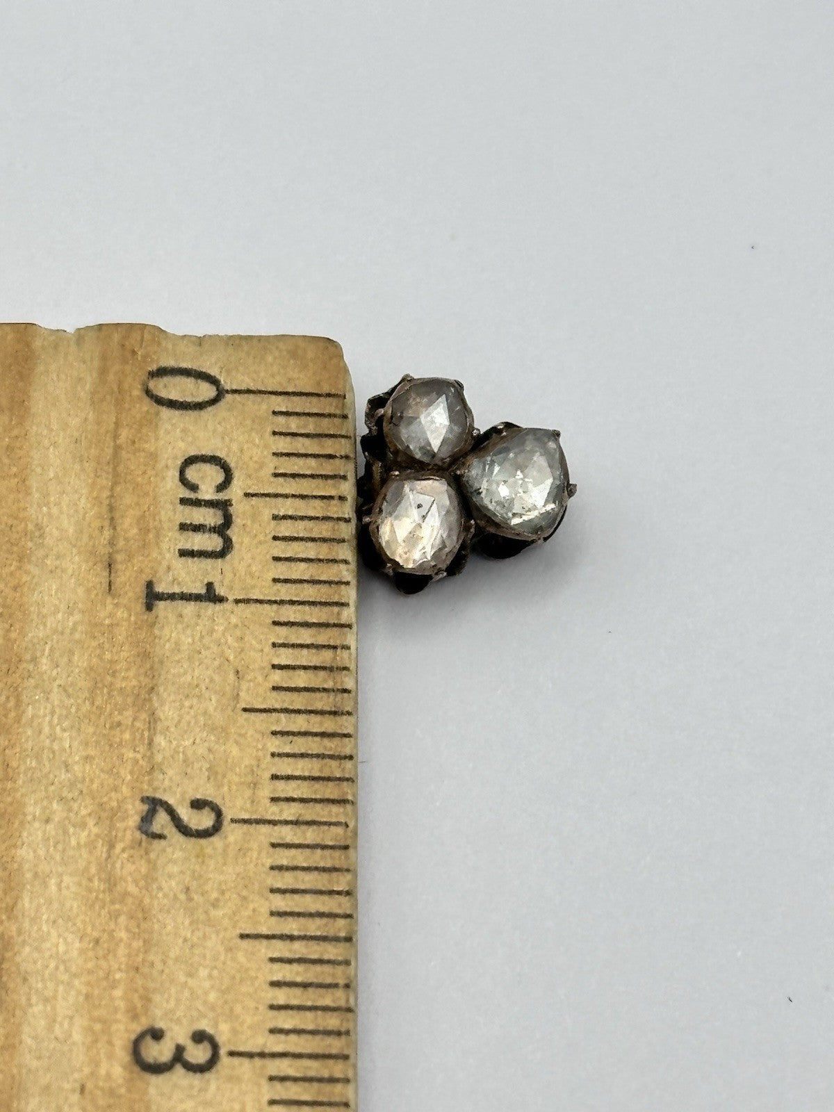 Antique Mine Cut Diamonds Set In 9ct Gold