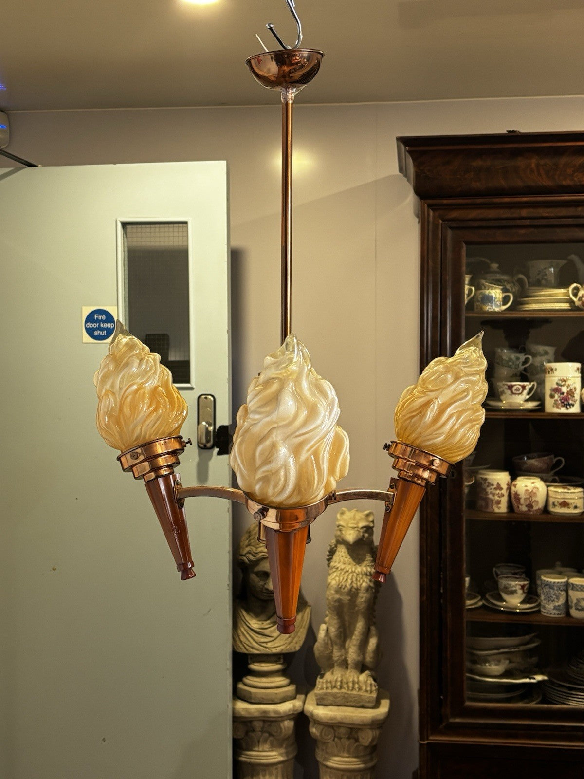 Art Deco Torch Chandelier