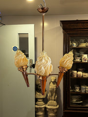 Art Deco Torch Chandelier