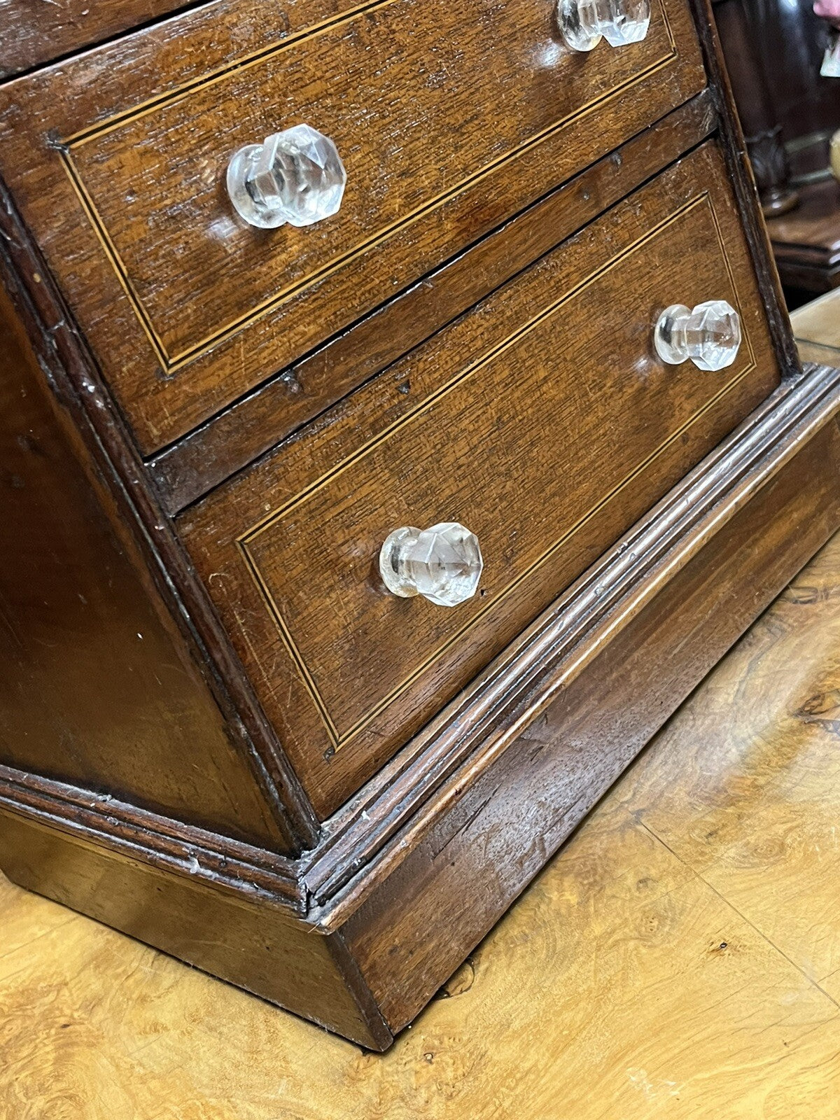 Antique Inlaid Table Top Jewellery/ Trinket Or Collectors Drawers.