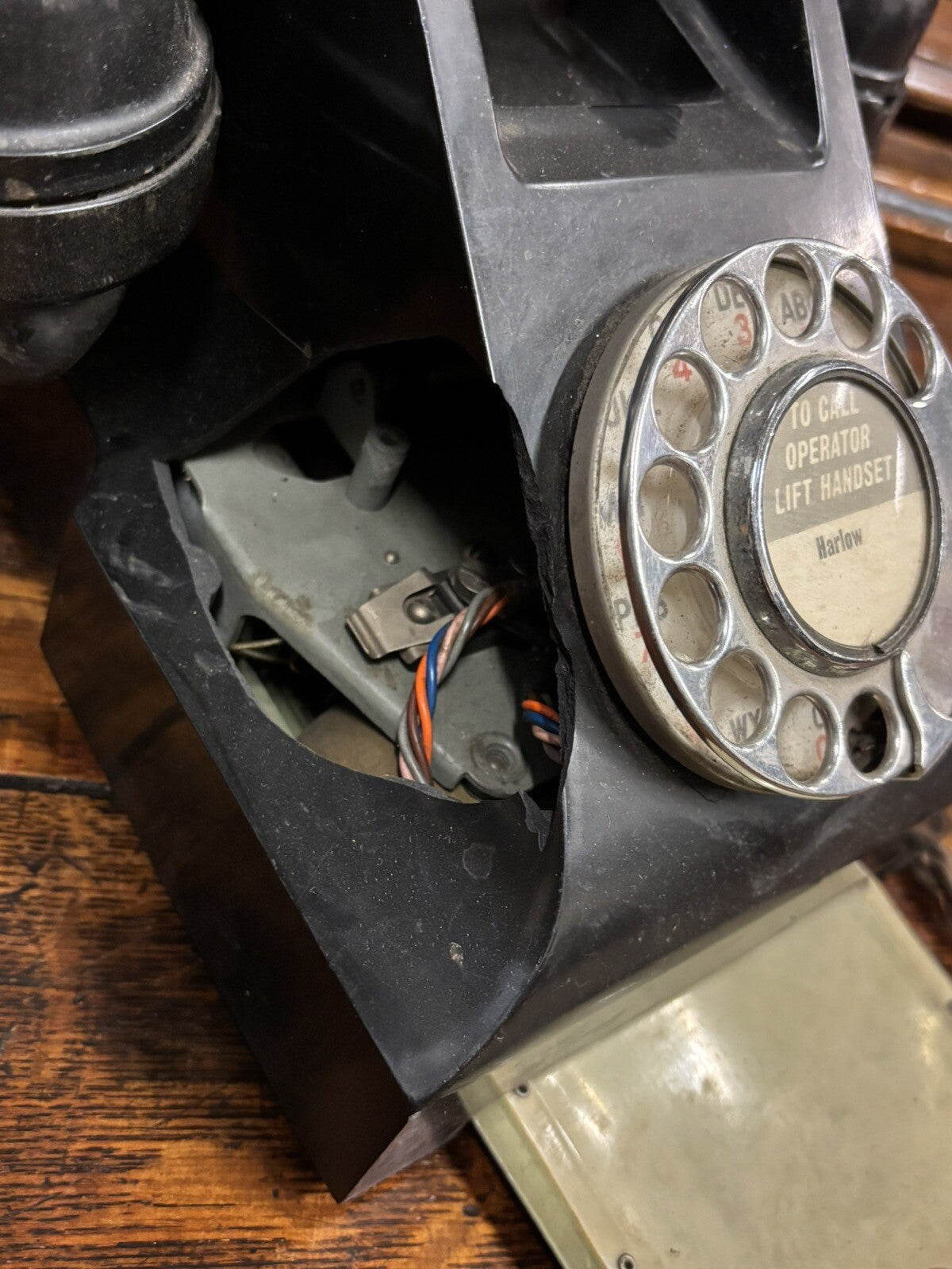 3 Bakelite 1950's Telephone In Black.