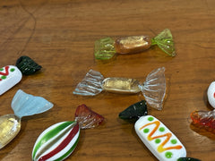 12 Vintage Murano Glass Wrapped Sweets / Candy