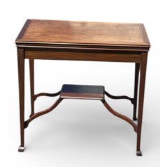 Arts & Crafts Oak & inlaid Games / Card Table