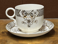 Antique Oversized Cup & Saucer