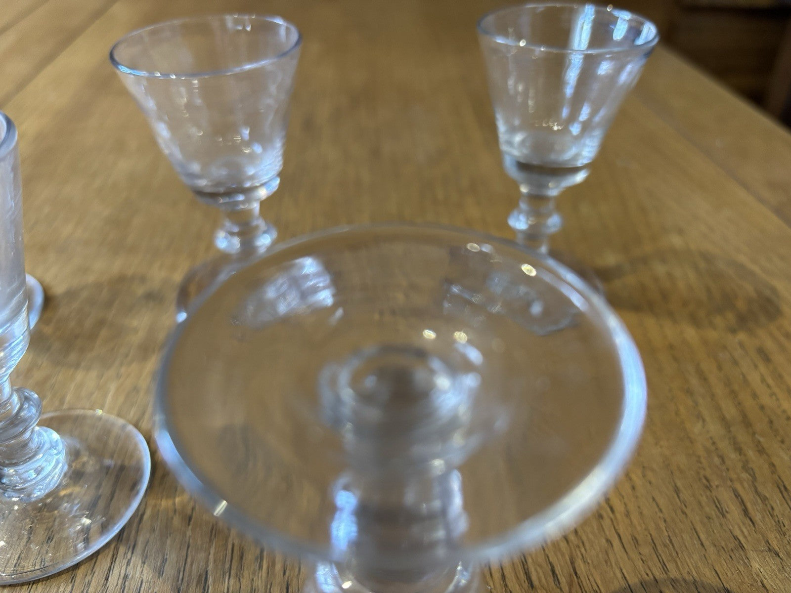 Antique Set Of 5 Liqueur Glasses