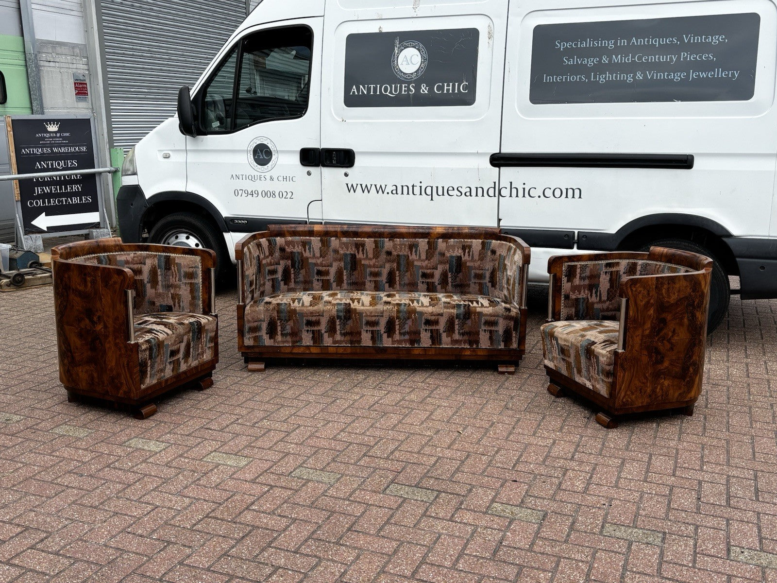 Art Deco 3 Piece Lounge Suite, Fab Condition For It's Age, Desirable dimensions.