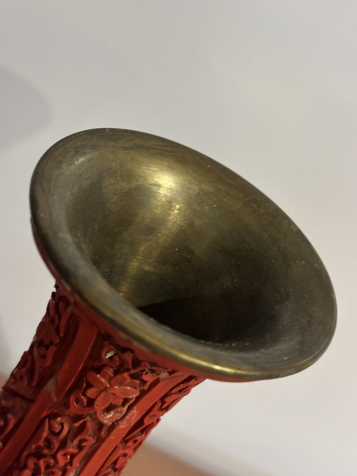Antique Large Cinnabar Vase