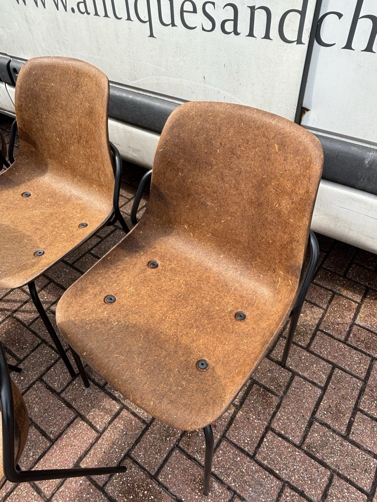 6 Designer Vepa Hemp Chairs. Stacking Chairs.