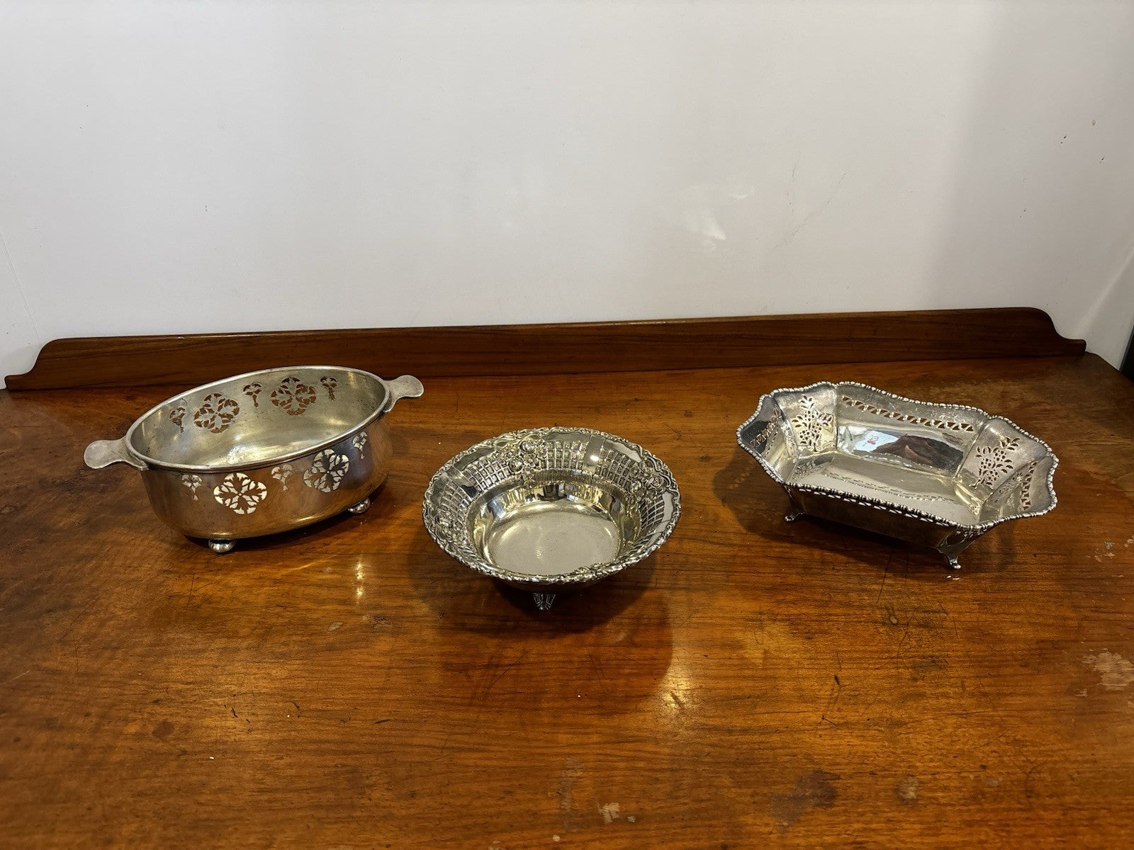 3 Silver Plate Serving Dishes.