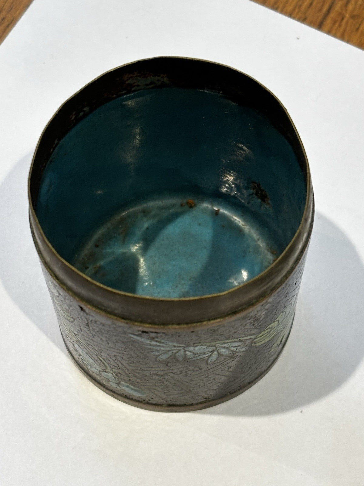 Antique Cloisonné Tobacco Jar And 2 Matchbox Cases
