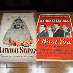 1950 Two Sided National Savings Original Poster
