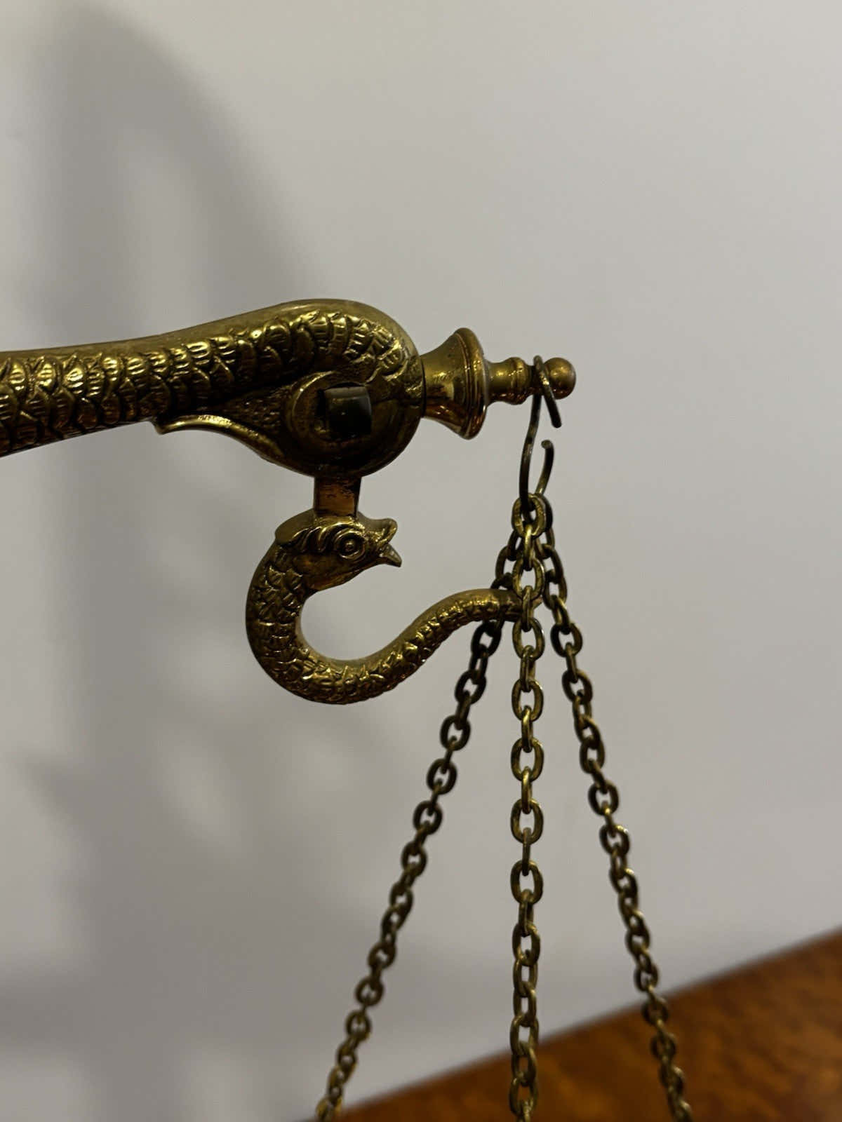Apothecary Brass Scales , Decorated With Fishes. Good Quality. Large In Size