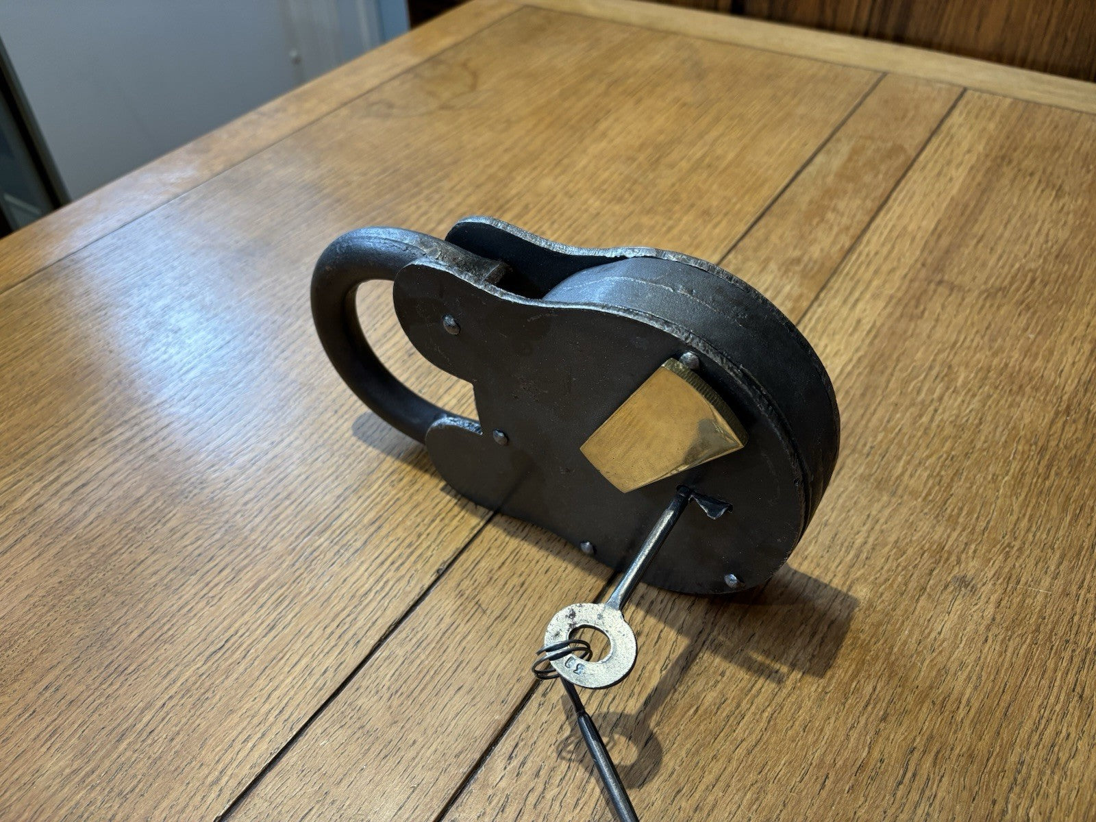 A Huge Metal Shop Display Working Padlock.  23.5 Cms Tall.
