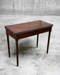Antique Georgian Cuban Mahogany Games / Tea Table With Fold Over Lid