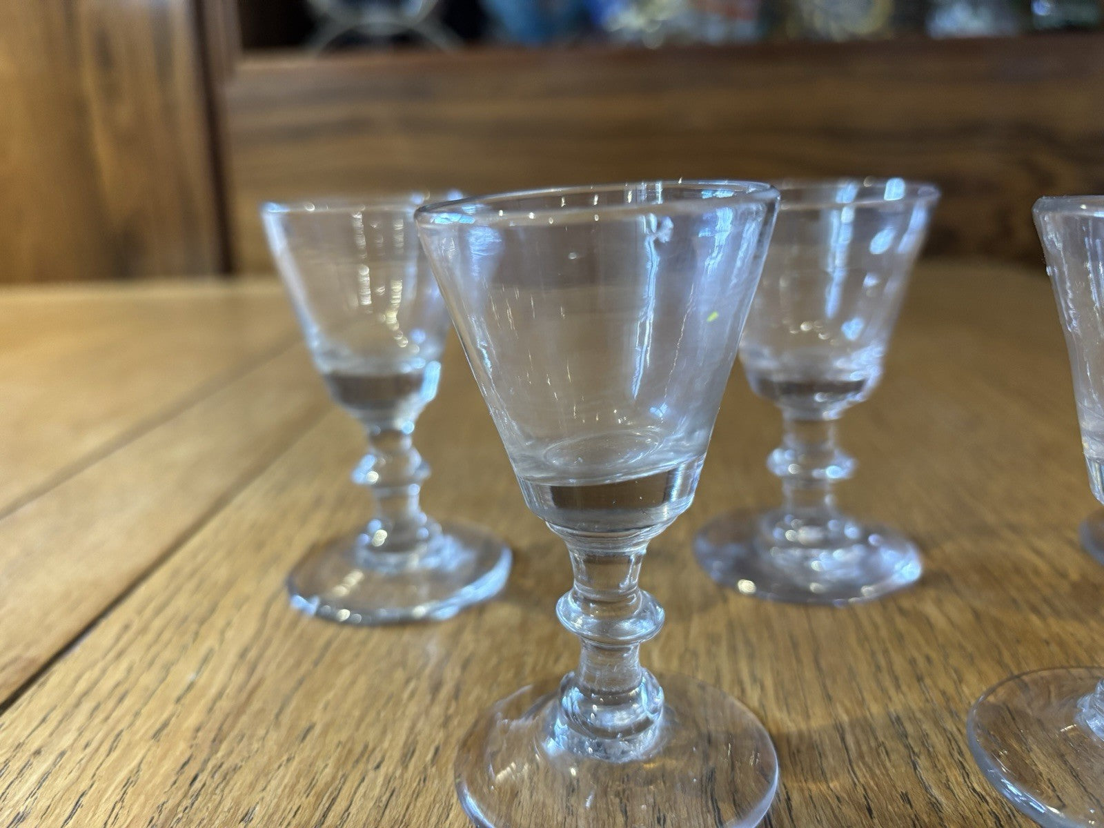 Antique Set Of 5 Liqueur Glasses