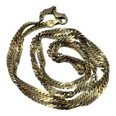 14ct Gold Cuban Link Twist Chain Necklace 9.65g