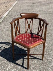 Antique Inlaid Mahogany Armchair