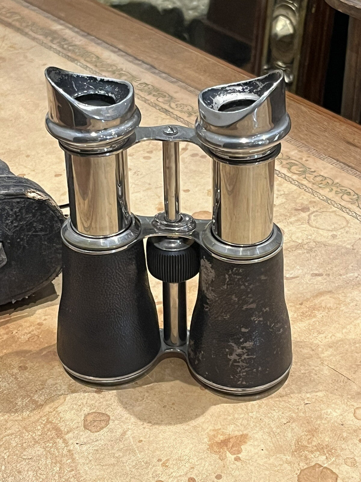 Antique Binoculars, In Original Leather Case, Superb Quality